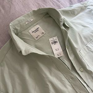 Abercrombie Oversized Poplin Button-Up Shirt